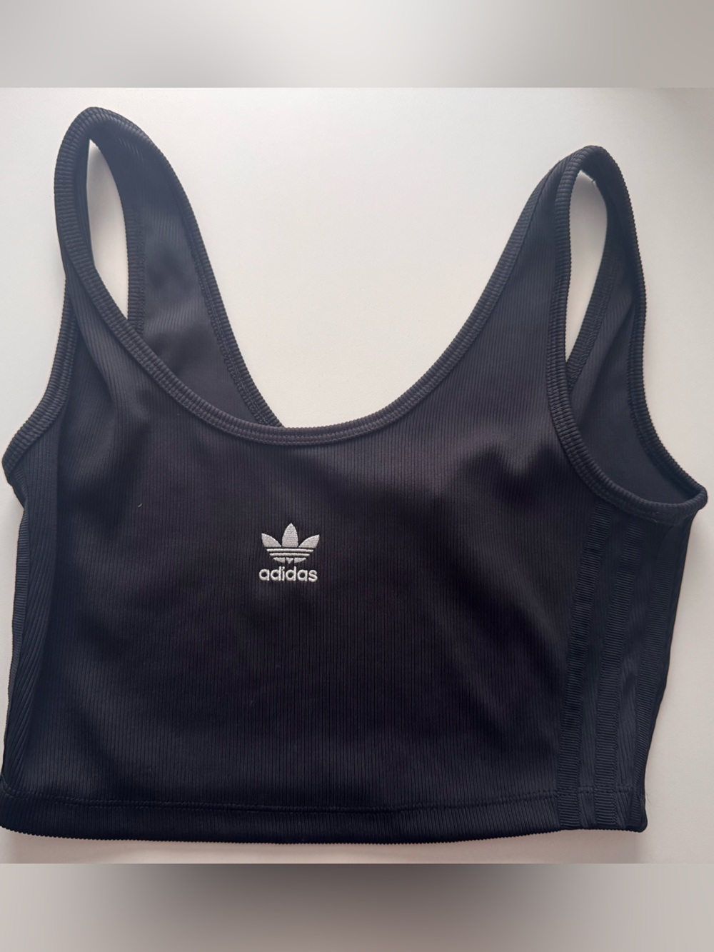 Adidas Black Trefoil Crop Top